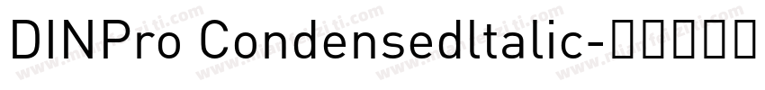 DINPro Condensedltalic字体转换